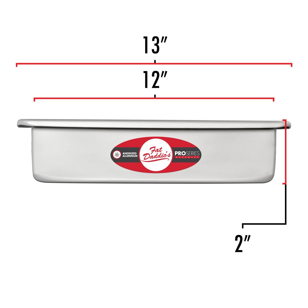 Fat Daddio's Aluminum Sheet Cake Pan w/ Solid Bottom, 12 x 18 x 2in (Open Box)