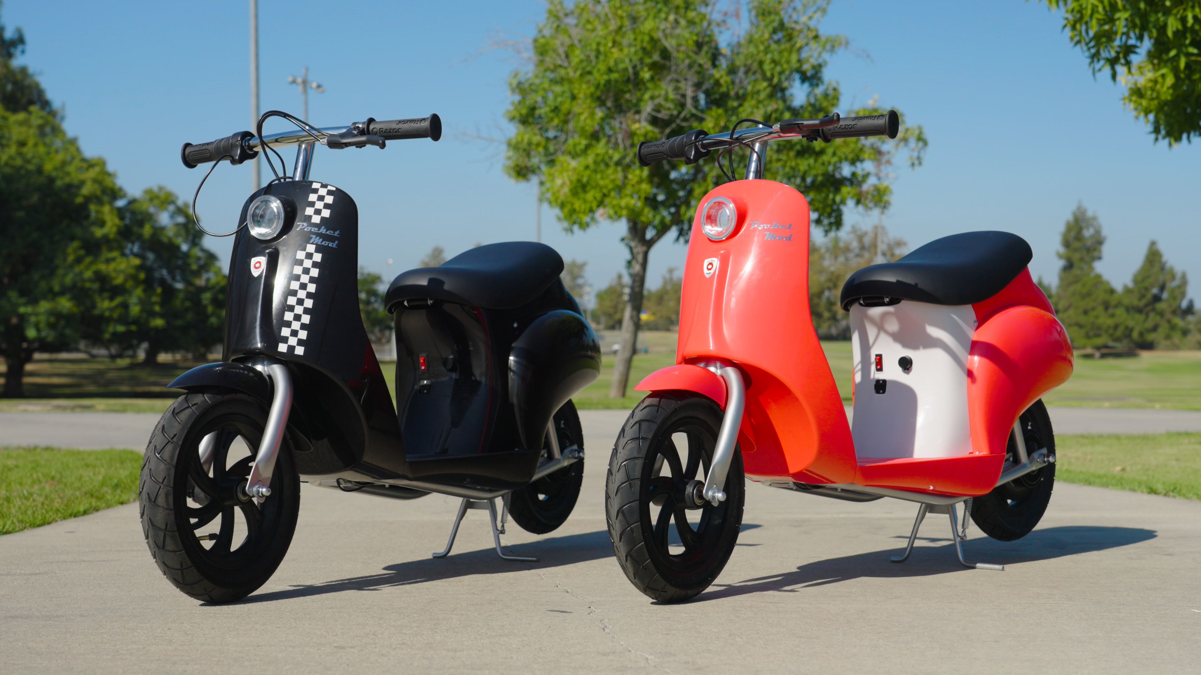 Razor Pocket Miniature Euro-Style Electric Scooter for Ages 8+, Red (Open Box)