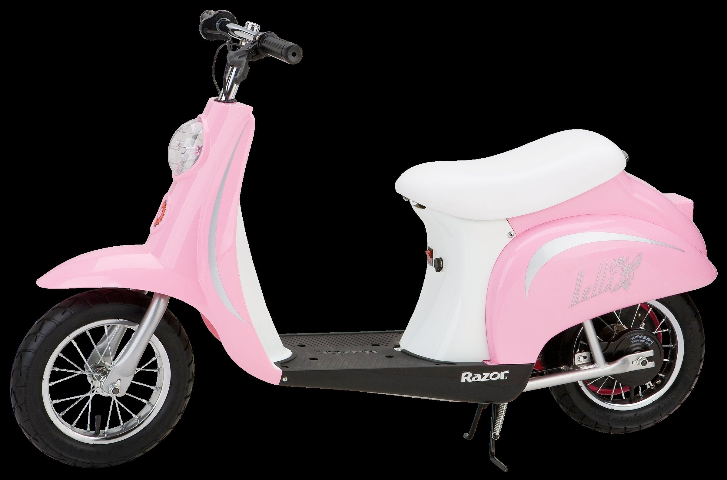 Razor Pocket Mod Miniature Euro 24V Electric Kids Ride On Retro Scooter, Pink