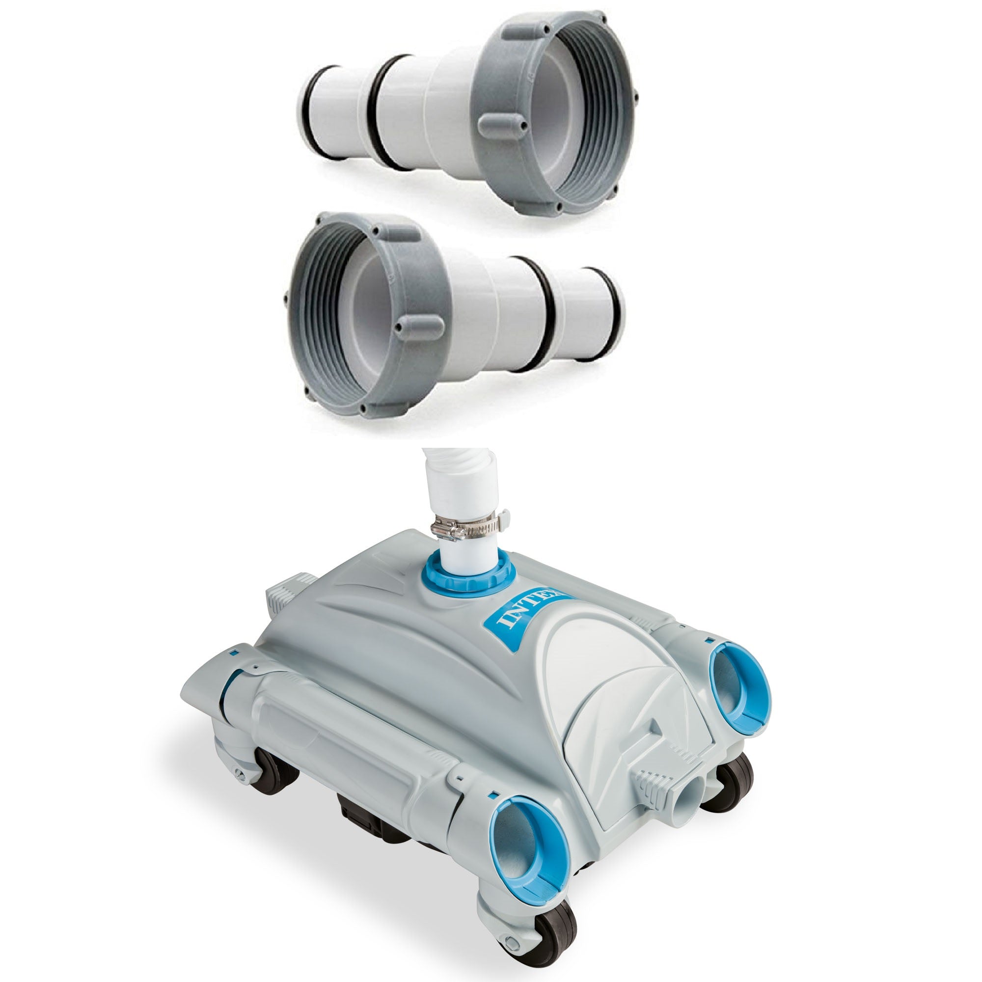 Intex Replacement Hose Adapter (Pair) & Intex Automatic Pool Cleaner Vacuum