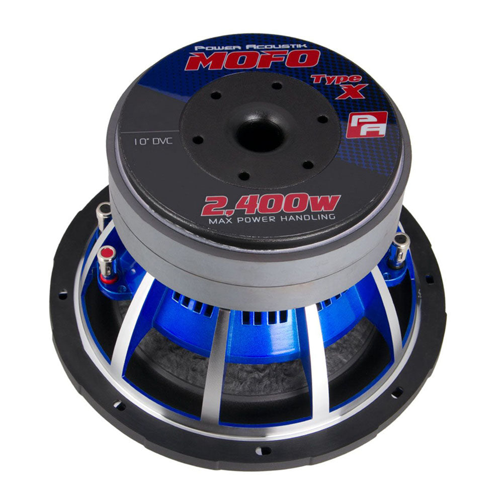 Power Acoustik MOFO Series 10 Inch 2400 Watt DVC 4 Ohm Power Subwoofer (2 Pack) - VMInnovations