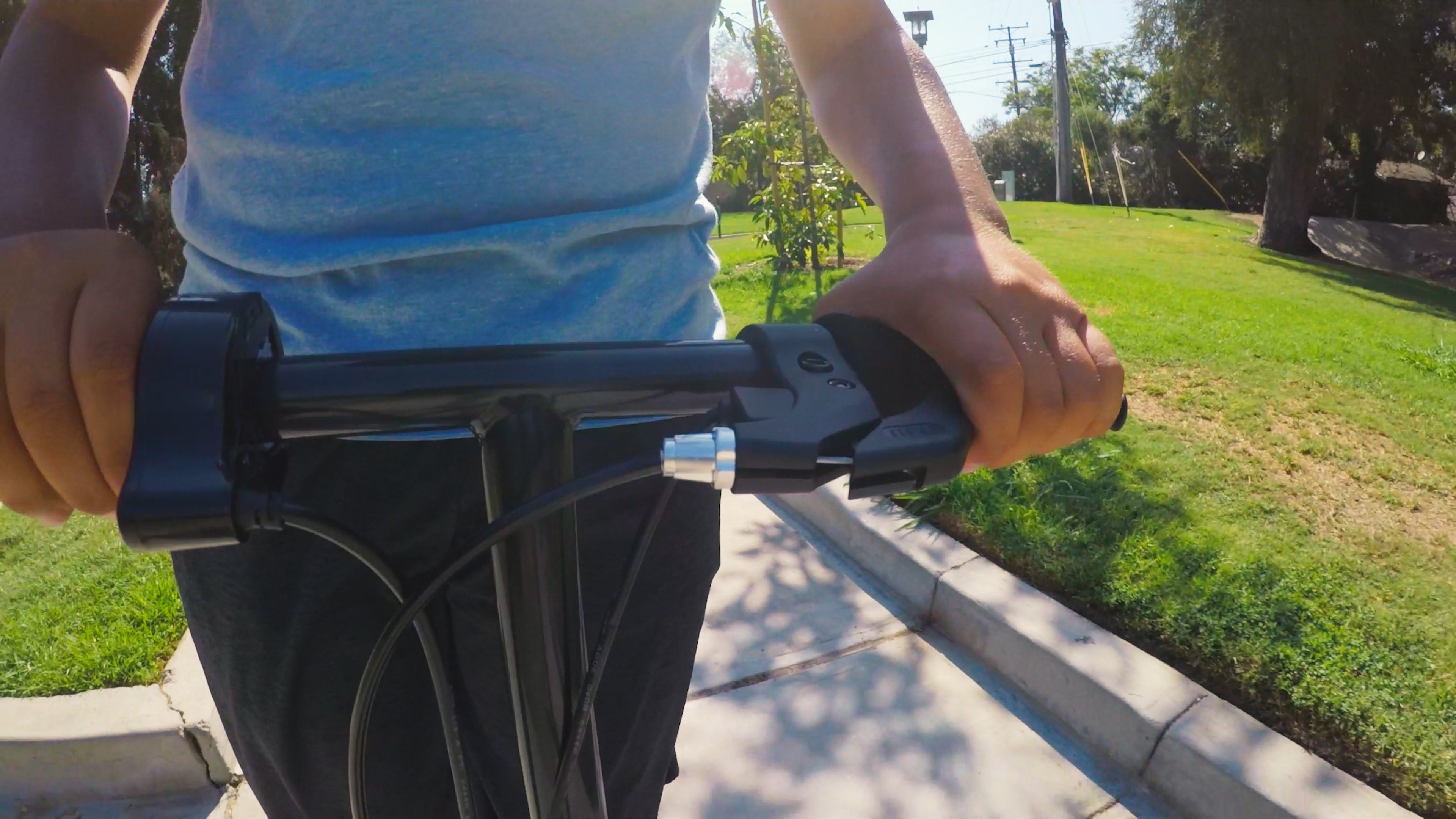 Razor Power E100 Electric Scooter w/Aluminum Deck & Hand Brake, Blue (For Parts) - VMInnovations