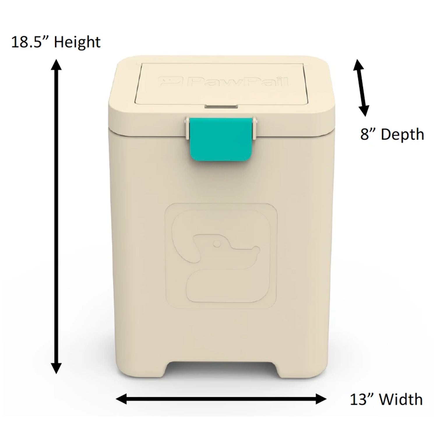 PawPail Outdoor Dual Vent Pet Waste Station Pail with Lid & Mounting System
