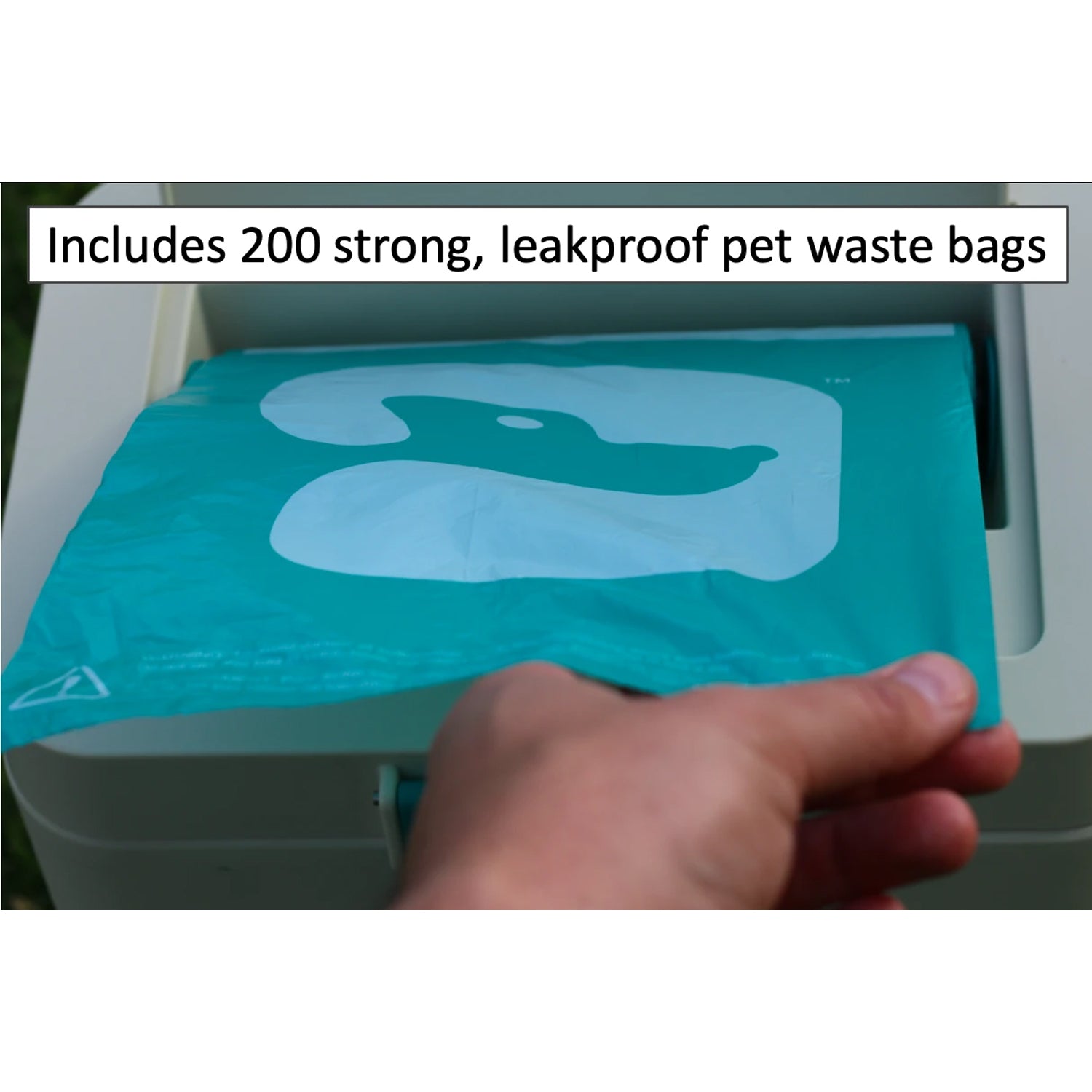 PawPail Outdoor Dual Vent Pet Waste Station Pail with Lid & Mounting System
