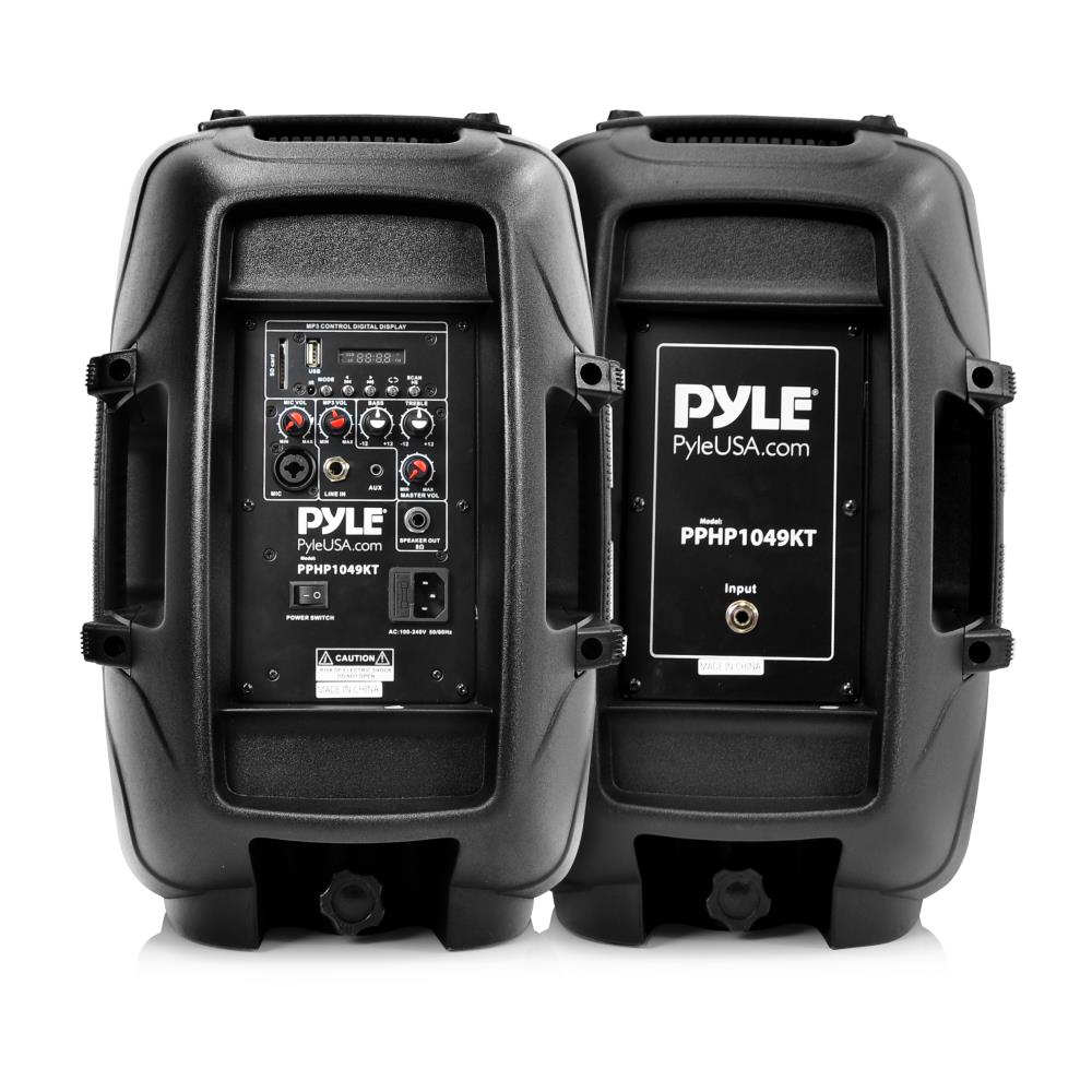 Pyle Active Passive Bluetooth Dual Loudspeaker Sound System and Mic (2 Pack) - VMInnovations