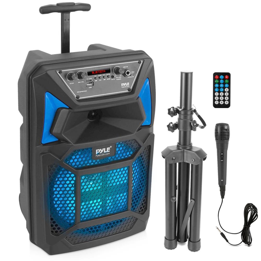 Pyle PPHP82SM Bluetooth Portable PA Speaker and Microphone Karaoke Sound System - VMInnovations