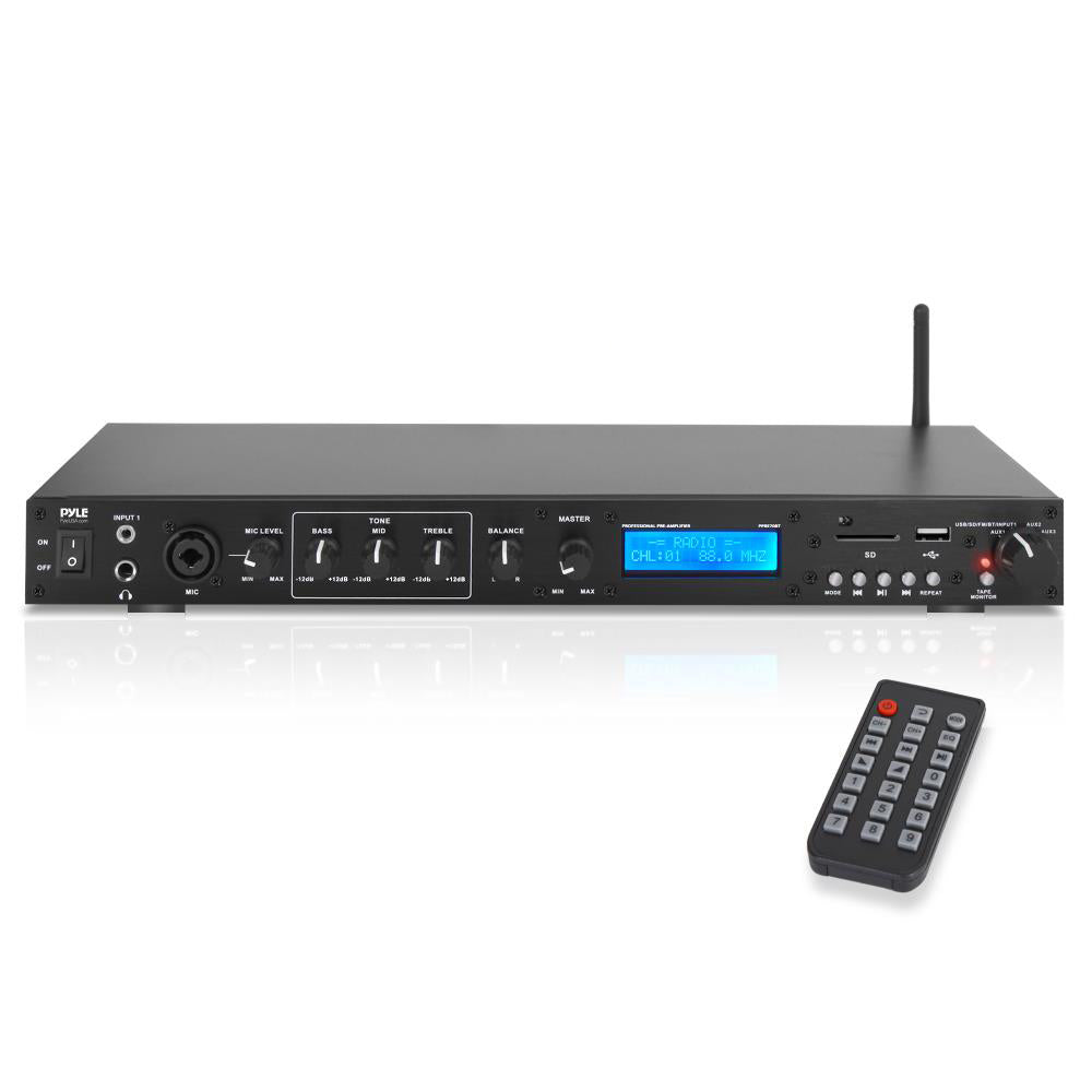 Pyle PPRE70BT Bluetooth Pro Audio Preamplifier Receiver System & Remote (2 Pack) - VMInnovations