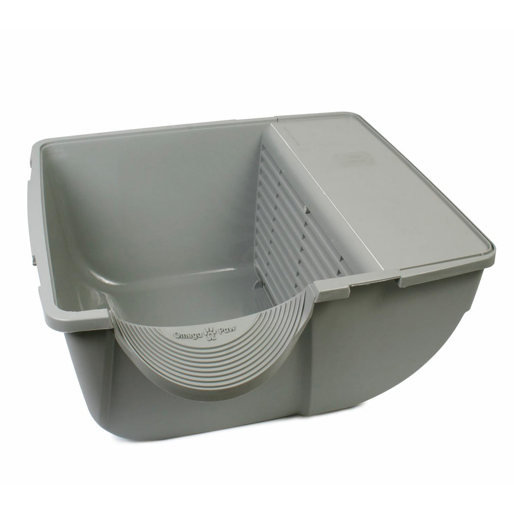 Omega Paw Roll N Clean Self Separating Self Cleaning Litter Box, Blue (Open Box) - VMInnovations