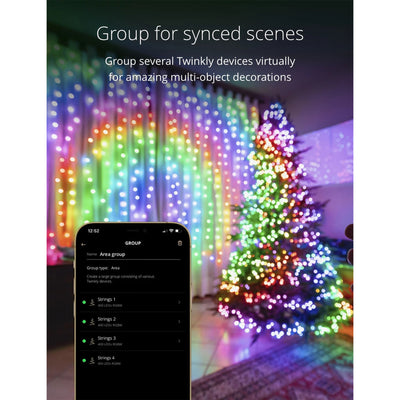 Twinkly Pre-Lit Tree App-control 7.5-Ft Christmas Tree 400 RGB+W LEDs (Open Box)