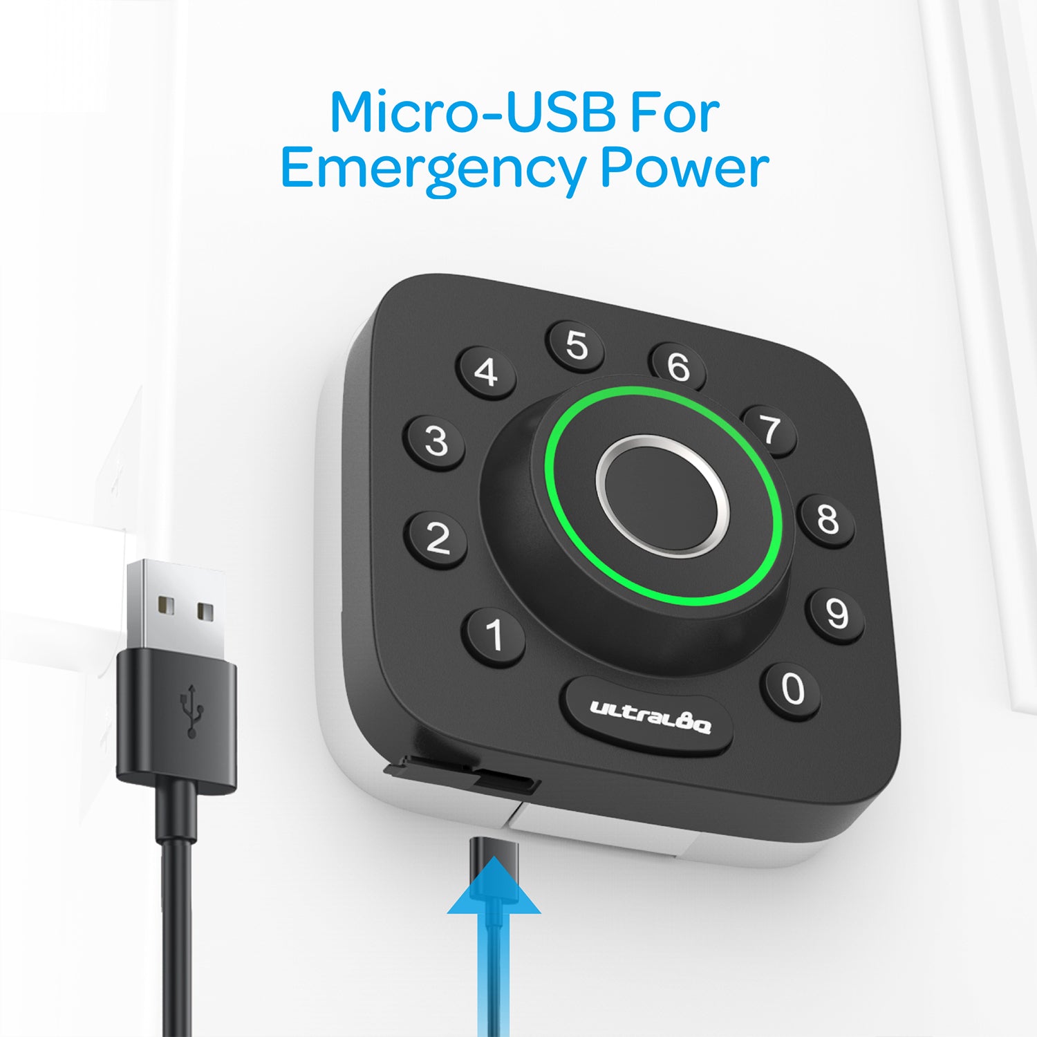 U-Tec U-Bolt Pro 6 in 1 Bluetooth Enabled Fingerprint and Keypad Smart Home Lock