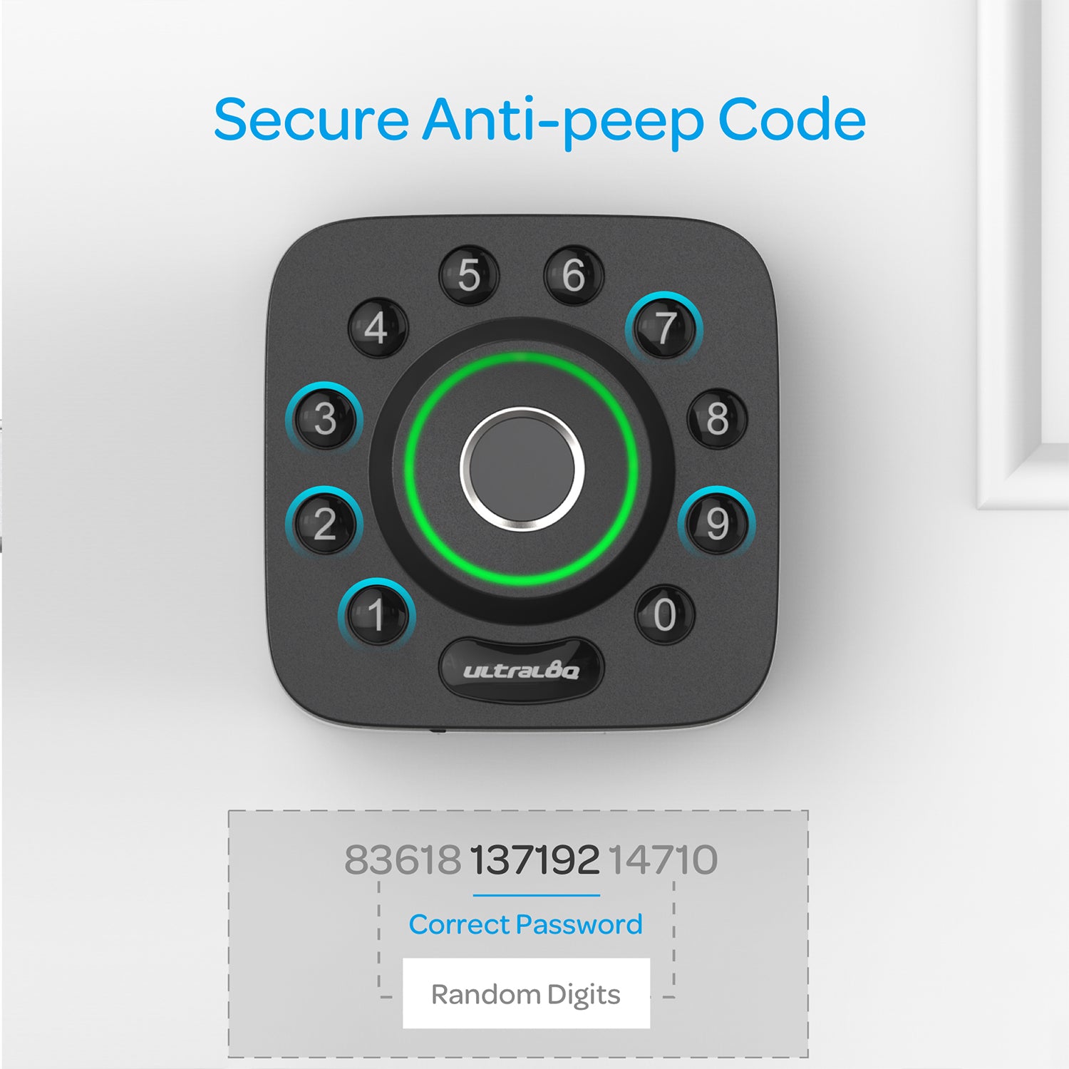 U-Tec U-Bolt Pro 6 in 1 Bluetooth Enabled Fingerprint and Keypad Smart Home Lock