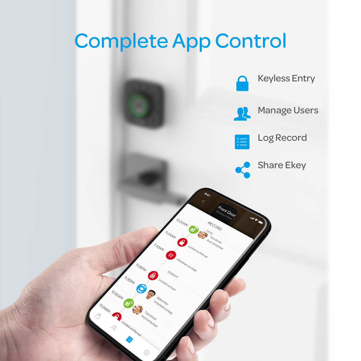 U-Tec U-Bolt Pro 6 in 1 Bluetooth Enabled Fingerprint and Keypad Smart Home Lock