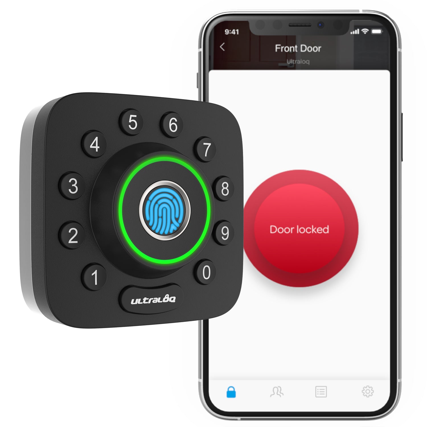 U-Tec U-Bolt Pro 6 in 1 Bluetooth Enabled Fingerprint and Keypad Smart Home Lock