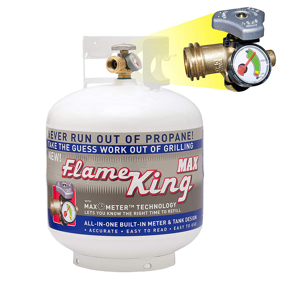 Flame King Portable LP Propane Cylinder Tank with Fuel Gauge, 20 Lb (Open Box)