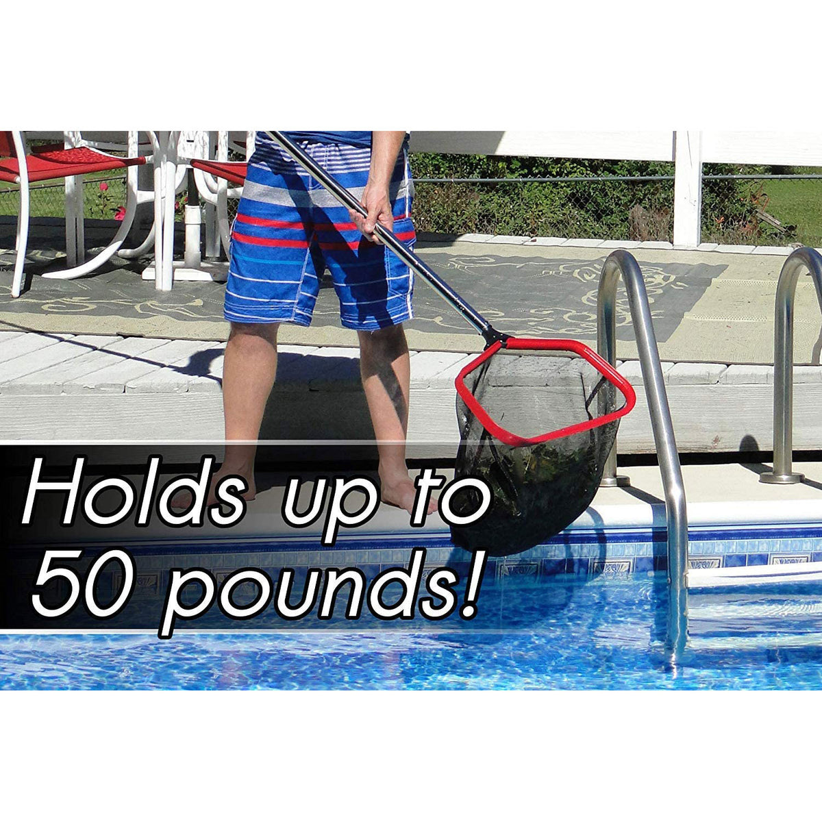ProTuff 19 Inch Medium & 17 Inch Fine Mesh Swimming Pool Leaf Rake Net(Open Box)
