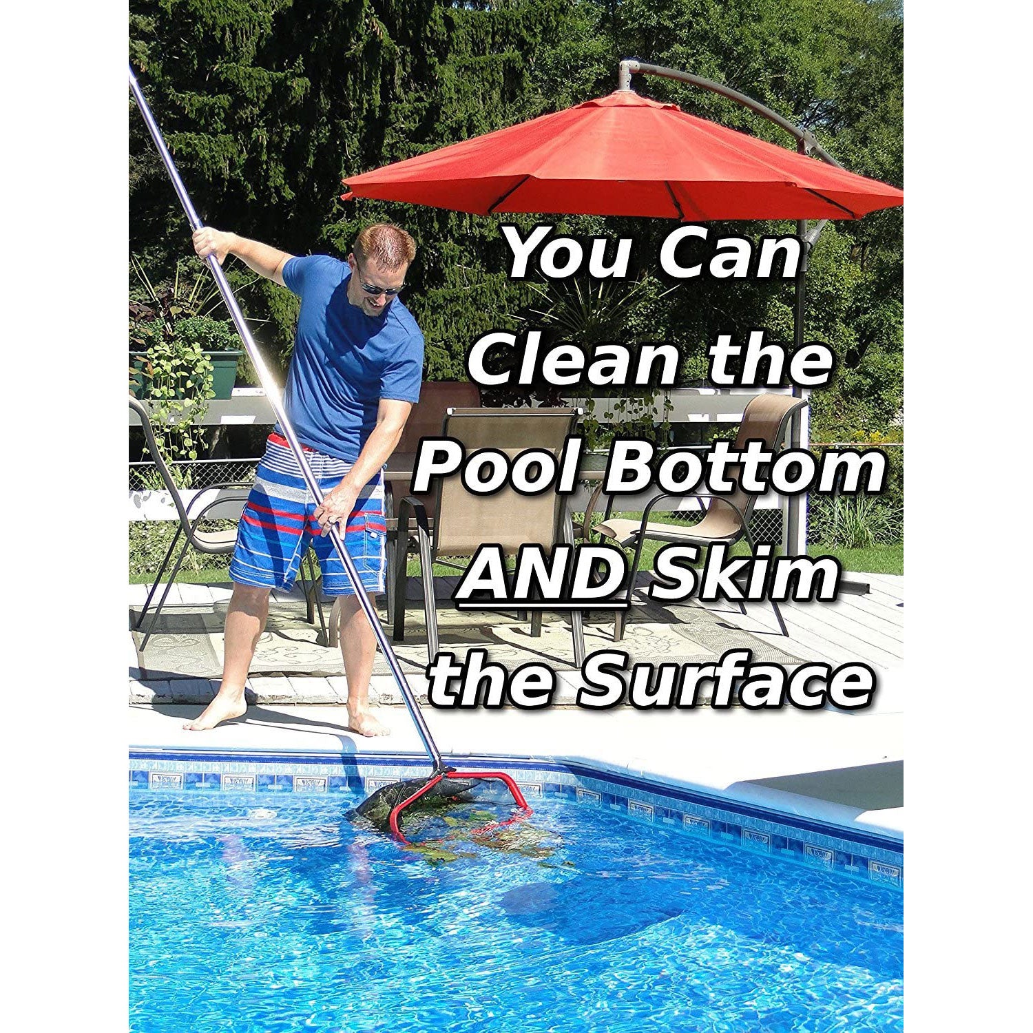 ProTuff Products 23 Inch Medium & 17 Inch Fine Mesh Pool Leaf Rake Net(Open Box)