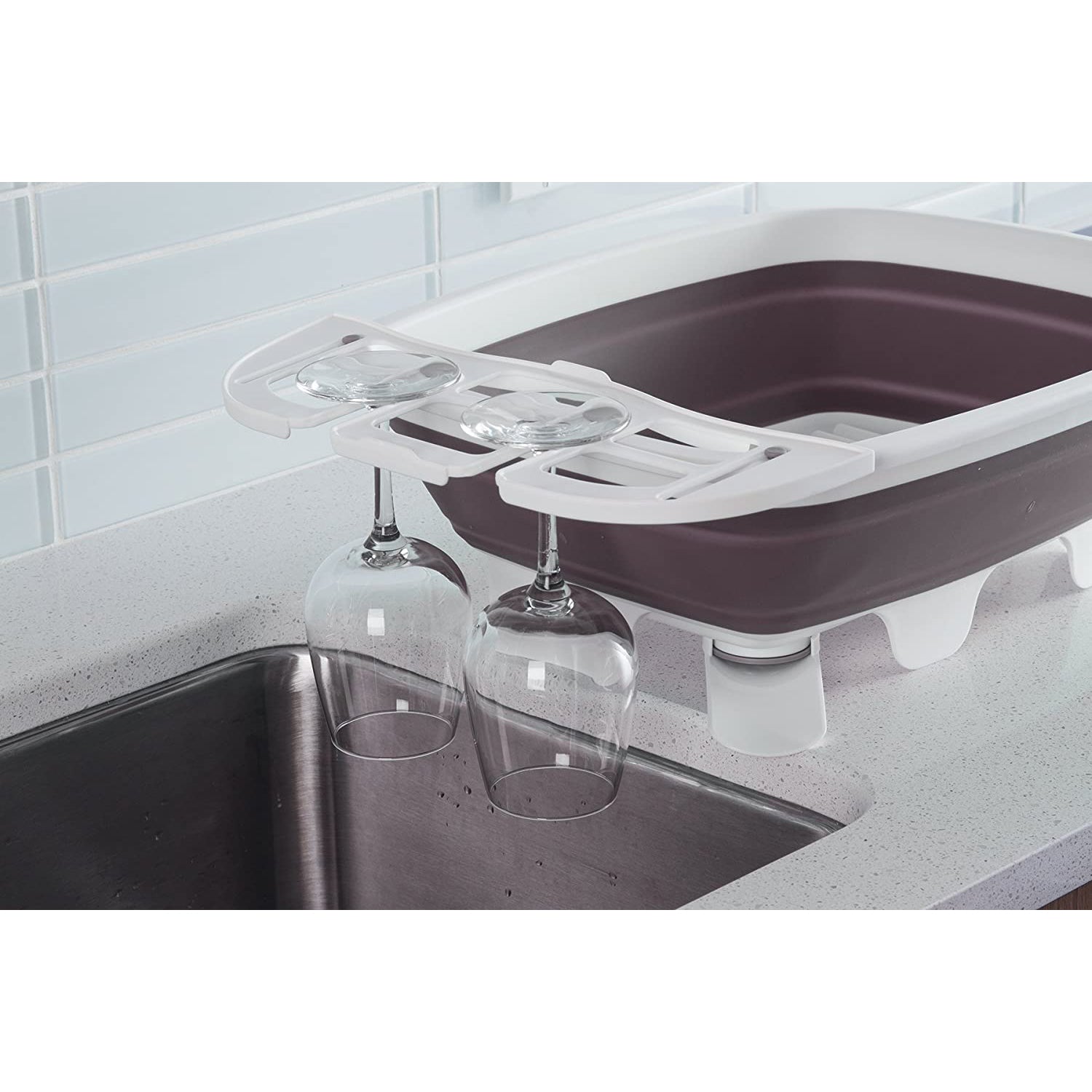 Prep Solutions Dish Drainer Drying Rack w/ Swivel Spout for Kitchen (Used)