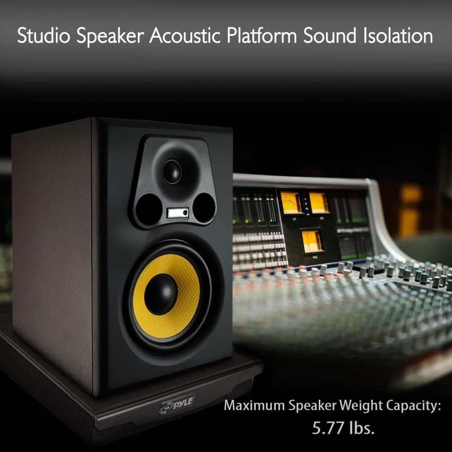 Pyle PSI06 10.4" x 13" Sound Dampening Speaker Riser Acoustic Platform(Open Box)