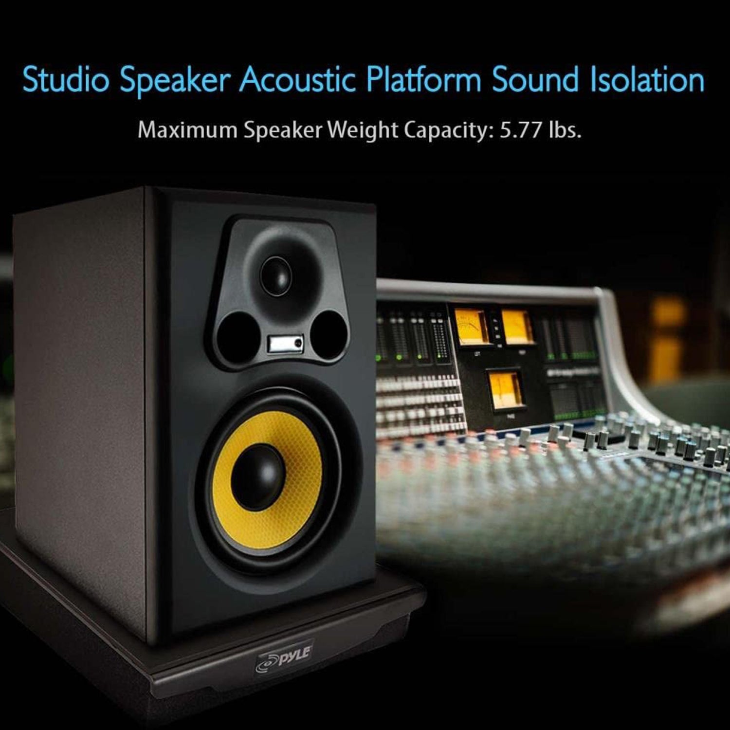 Pyle PSI06 10.4" x 13" Sound Dampening Speaker Riser Acoustic Platform(Open Box)