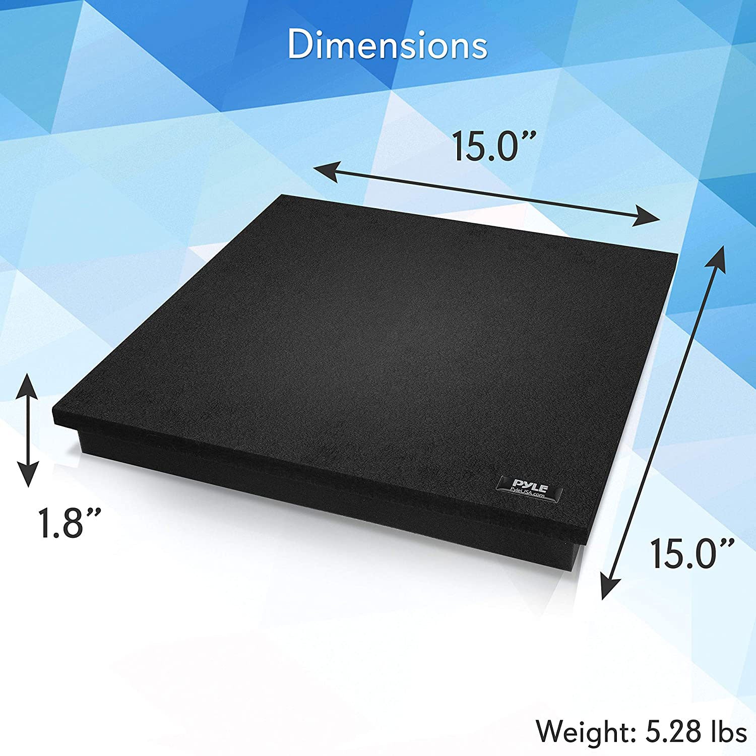 Pyle PSI15 15x15 Inch Sound Dampening Isolation Speaker Riser Acoustic Platform