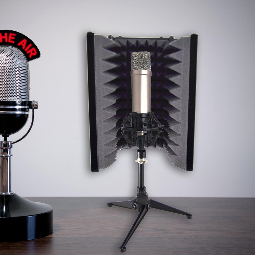 PylePro PSMRS08 Compact Noise Absorbing Isolation Shield Freestanding Mic Stand