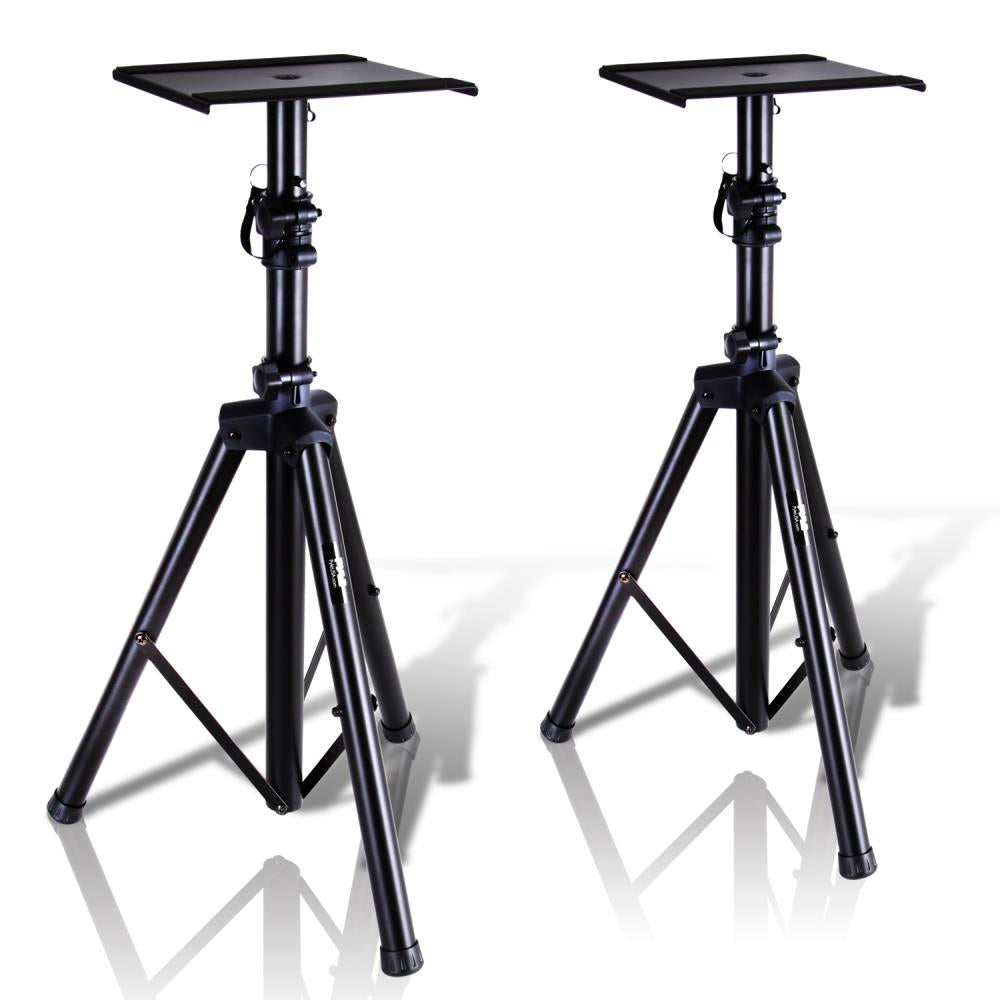 Pyle PSTND32 Universal Tripod Dual Studio Monitor Speaker Stand Mount (8 Pack)