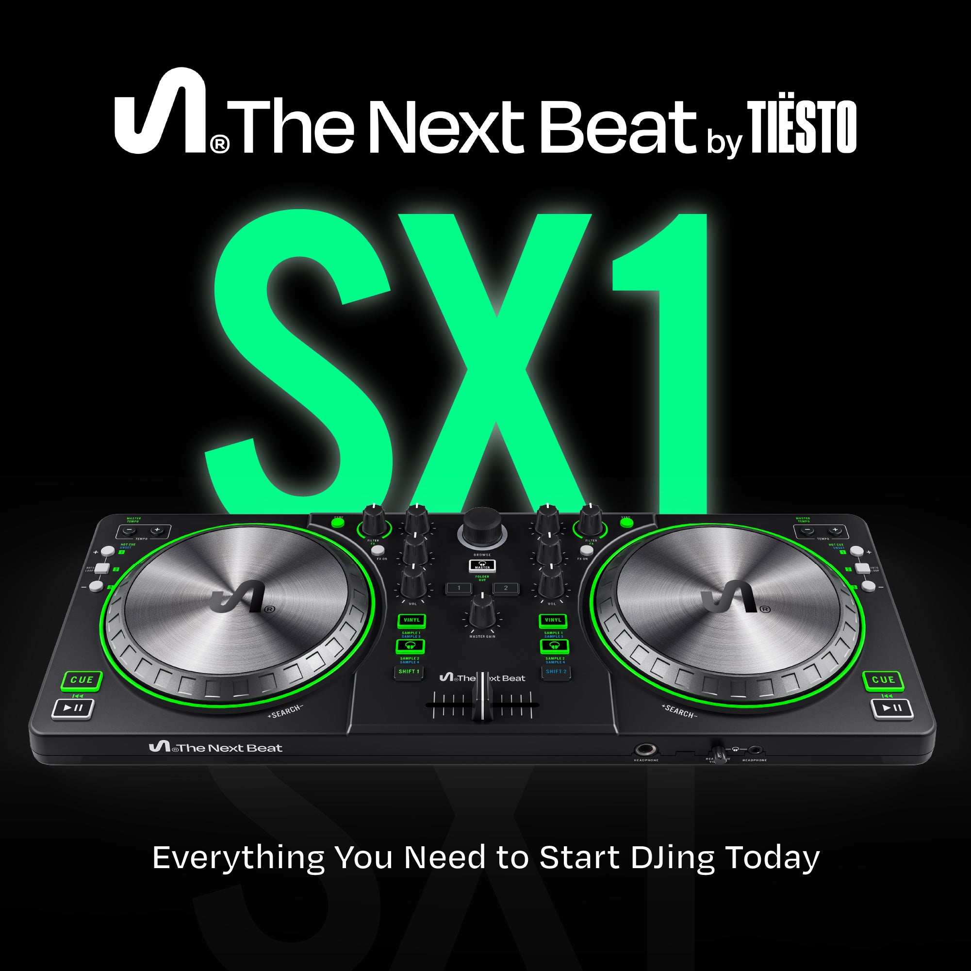 The Next Beat by Tiesto DJ Controller, DJ Control Deck w/Audio Mixer (Open Box)