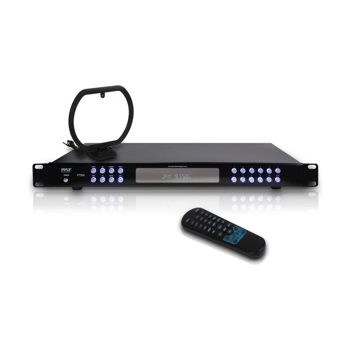 PYLE PT504 Rack Mountable AM/FM Pro Digital Tuner with 60 Radio Station Storage
