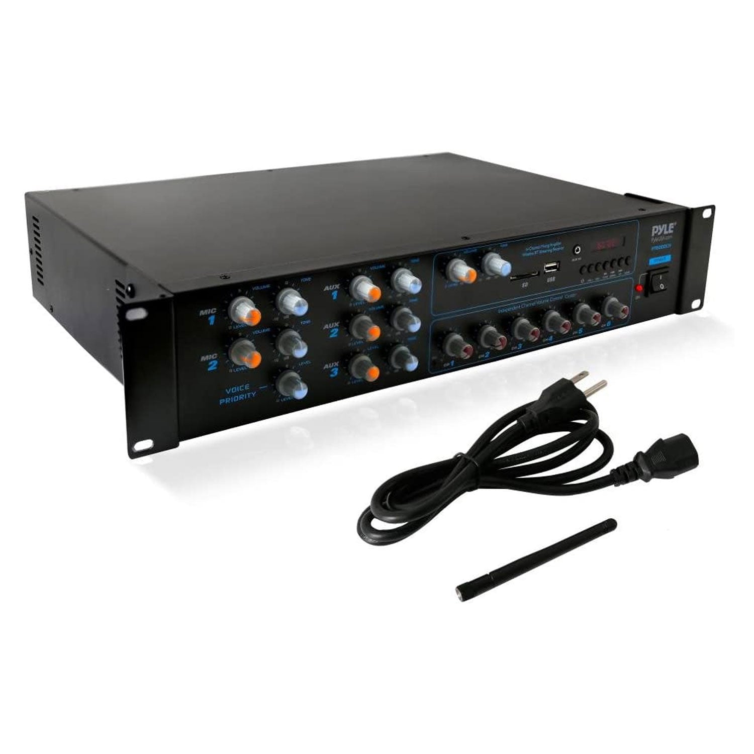 Pyle PT6000CH Bluetooth Home Audio 4200 Watt 6 Channel Amplifier Stereo Receiver - VMInnovations