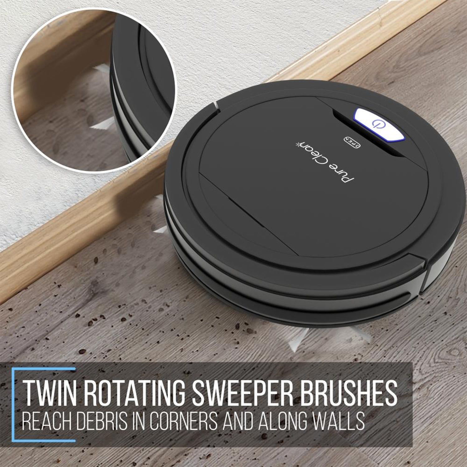 Pyle PureClean Smart Robot Vacuum Powerful Home Cleaning System, Black (Used) - VMInnovations