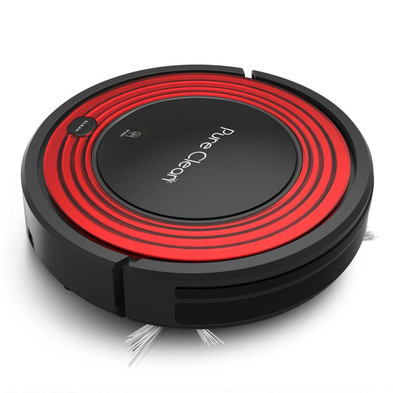 PureClean PUCRC95.5 Programmable Robot Vacuum Home Cleaning System, Red (2 Pack)