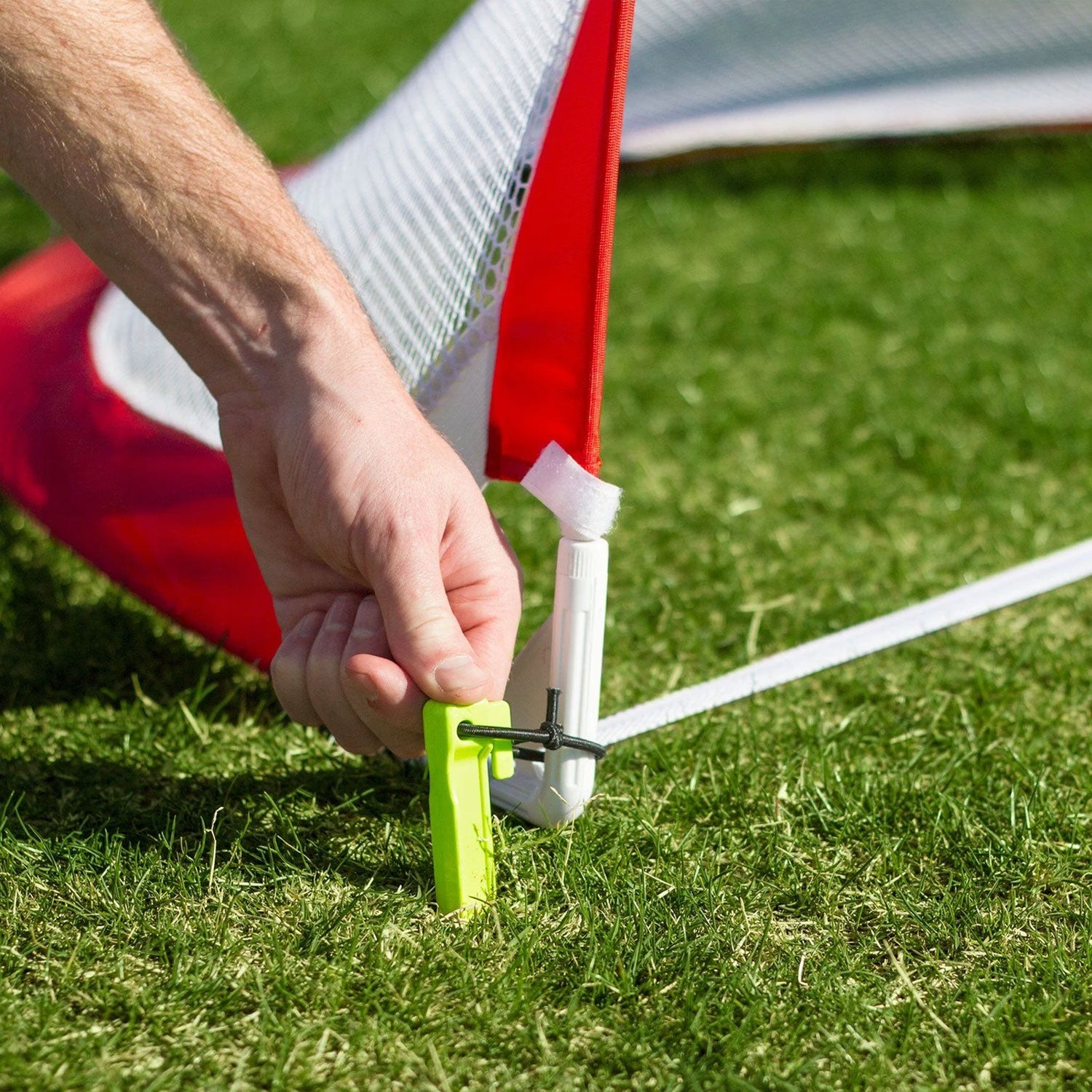 GoSports Portable Pop Up 4 foot Soccer Goals with Set of 2 Nets, Cones and Case
