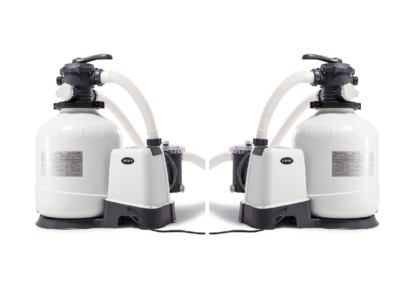 Intex 3000 GPH Above Ground Pool Sand Filter Pump with Automatic Timer (2 Pack)