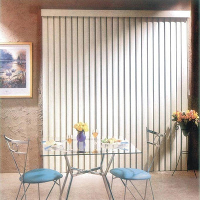 Achim Home Furnishings Patio Door Vertical Cordless Blinds, 84x78", Plain White