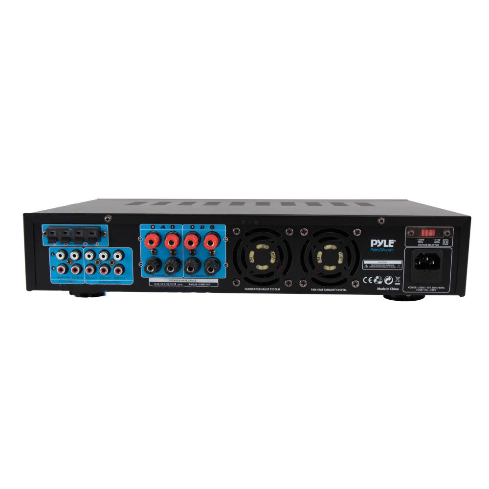 Pyle PWMA1003BT 1000 Watt Bluetooth Preamplifier System w/ Microphones (2 Pack)