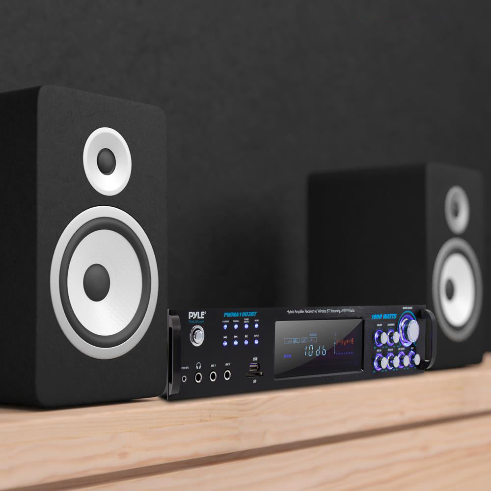 Pyle PWMA1003BT 1000 Watt Bluetooth Preamplifier System w/ Microphones (4 Pack) - VMInnovations