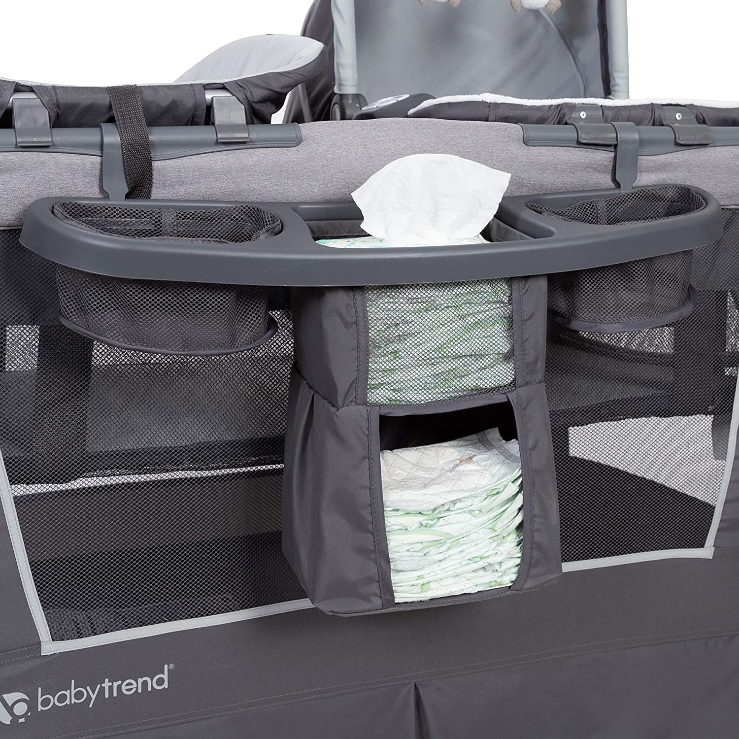 Baby Trend Retreat Nursery Center with Bassinet, Changing Table, and Organizer - VMInnovations