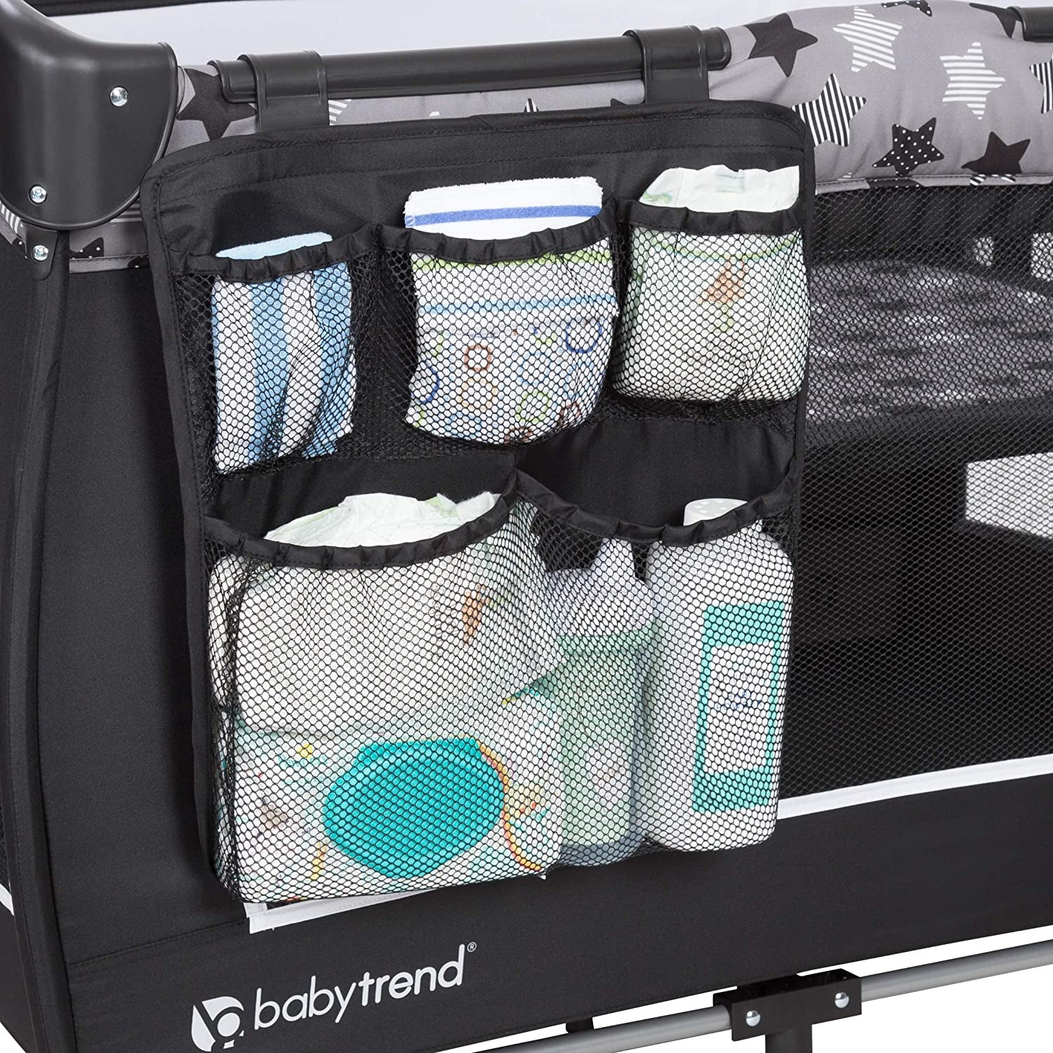 Baby Trend E Rising Star Nursery Center Pack Baby Changing Table & Playard, Gray - VMInnovations