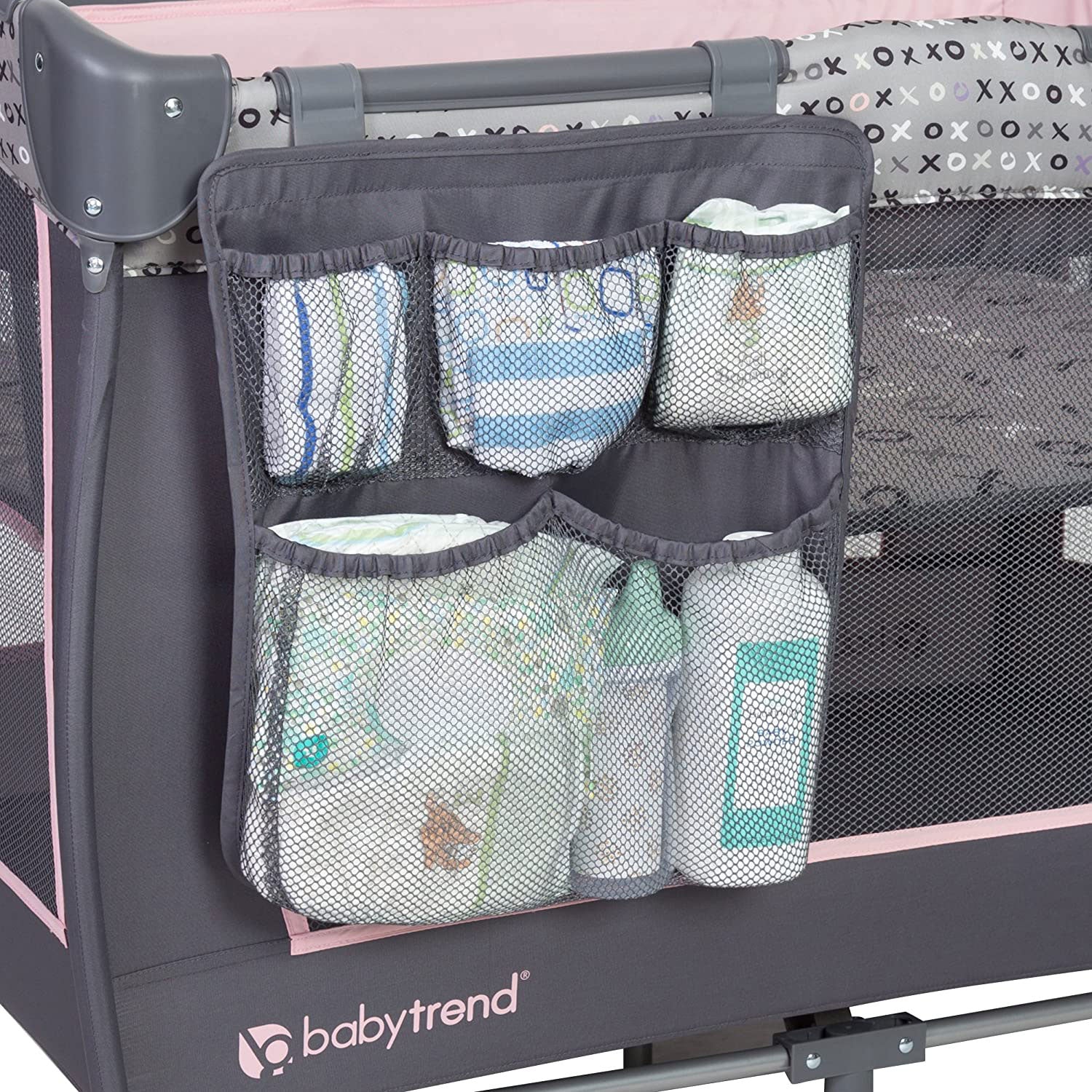 Baby Trend Portable Infant Trend-E Nursery Center with Bassinet, Starlight Pink - VMInnovations
