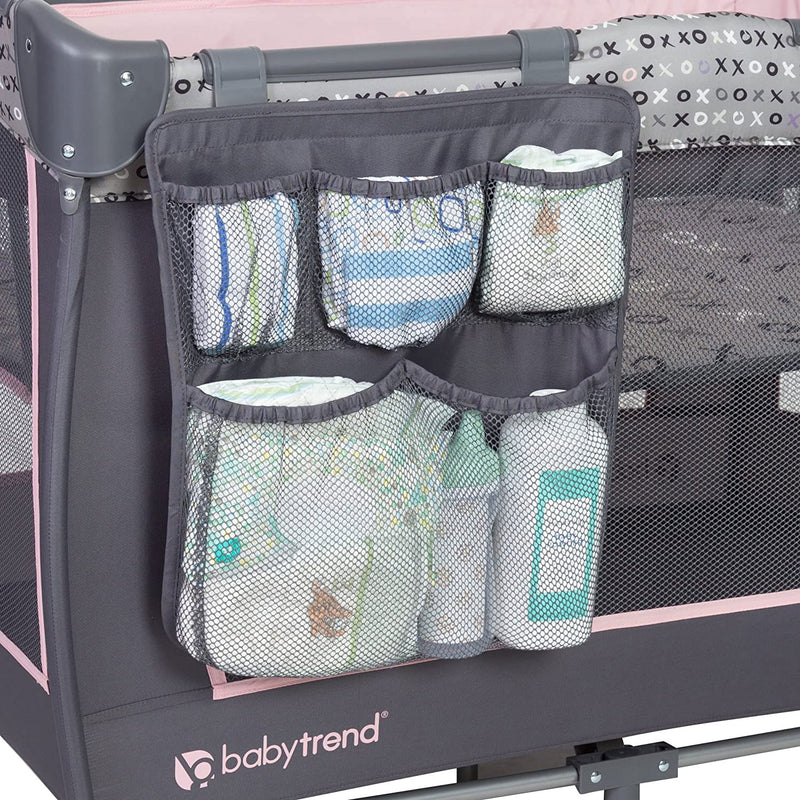 Baby Trend Portable Infant Trend-E Nursery Center with Bassinet, Starlight Pink