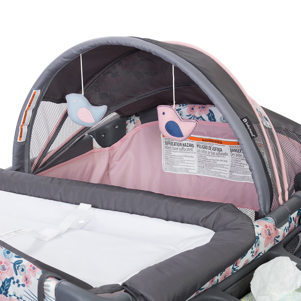Baby Trend Deluxe II Nursery Center Playard Play Crib with Bassinet, Bluebell - VMInnovations