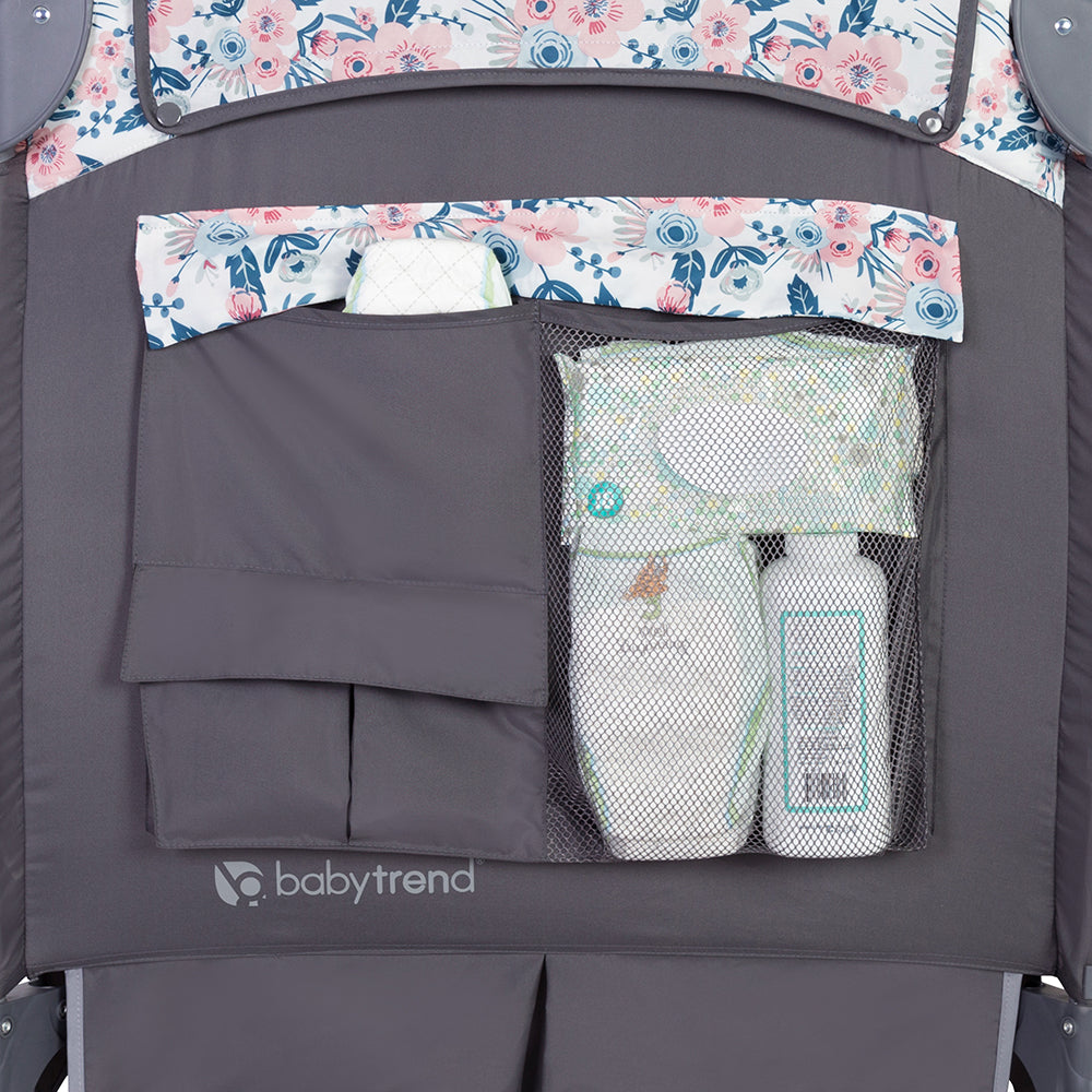 Baby Trend Deluxe II Nursery Center Playard Play Crib with Bassinet, Bluebell - VMInnovations