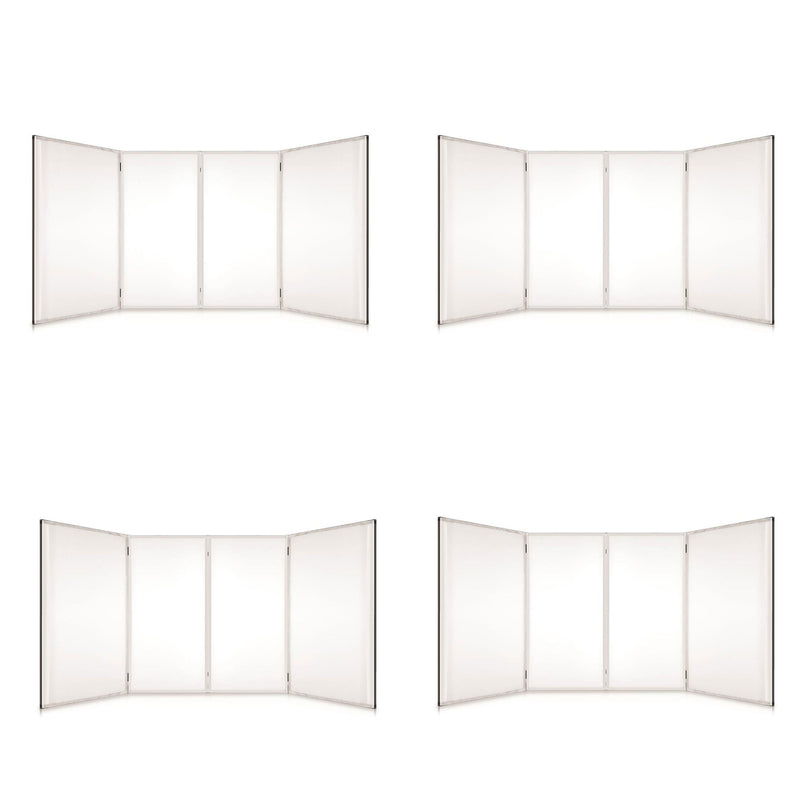 Pyle 24.2 x 48 x 46 Inch DJ Booth Stand Cover Screen Scrim Panel Facade (4 Pack)