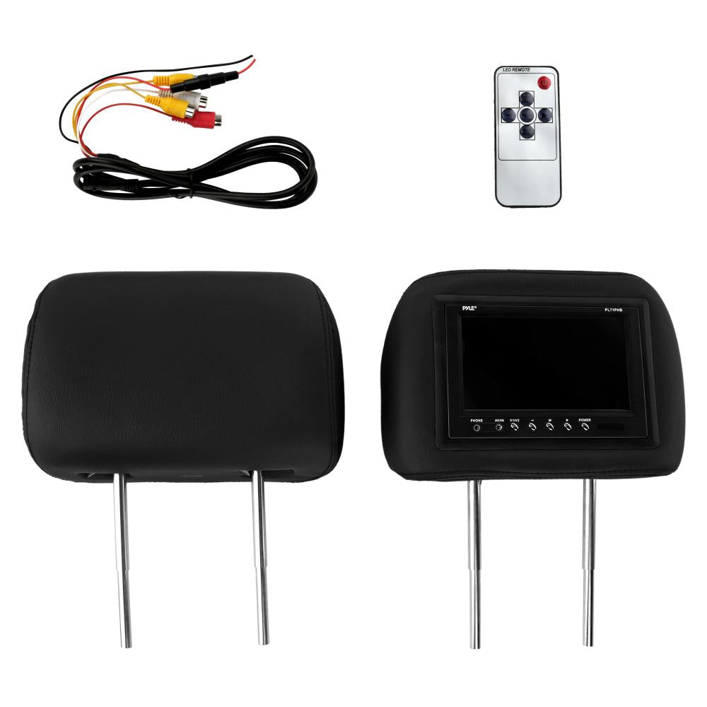 Pyle PL71PHB Dual 7" Vehicle Headrest Video Monitor w/Built In Speaker (Used)