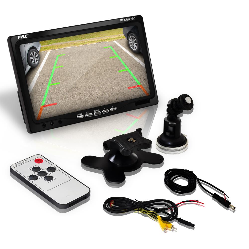 Pyle PLCM7700 Rearview Car Backup Camera and Monitor Reverse Assist Kit (4 Pack) - VMInnovations