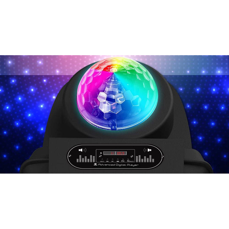 Pyle Portable 700W Outside Wireless Speaker DJ Karaoke Machine w/Fun LED Lights
