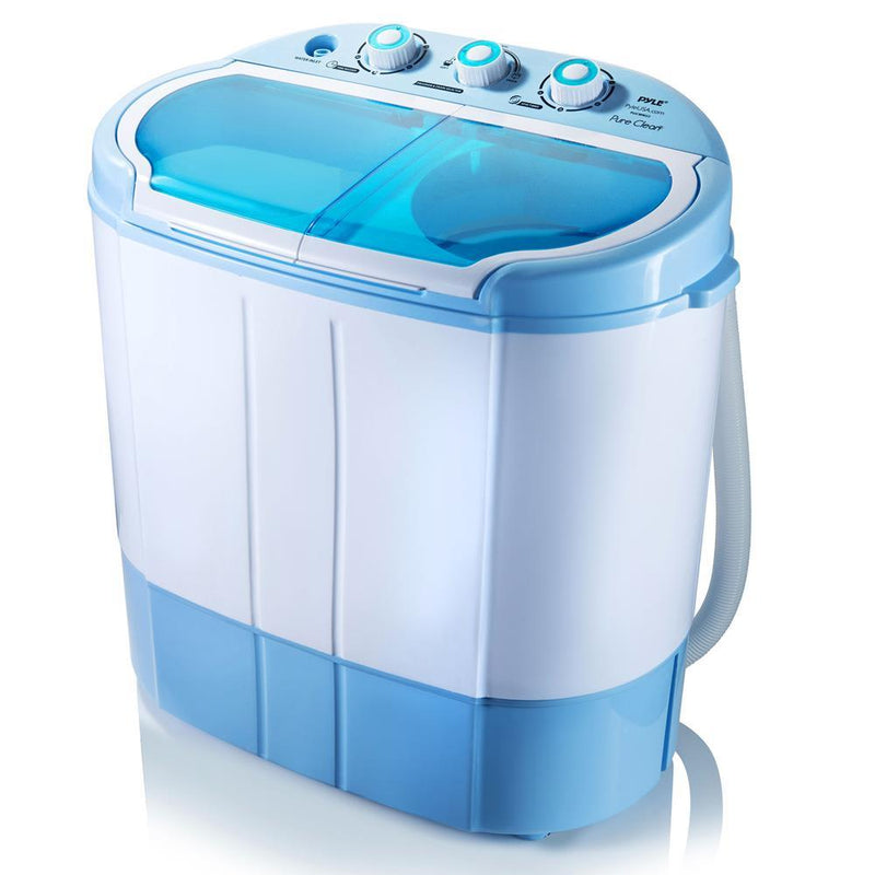 Pyle 2 in 1 Portable Compact Mini Top Load Washing Machine and Spin Dryer Unit