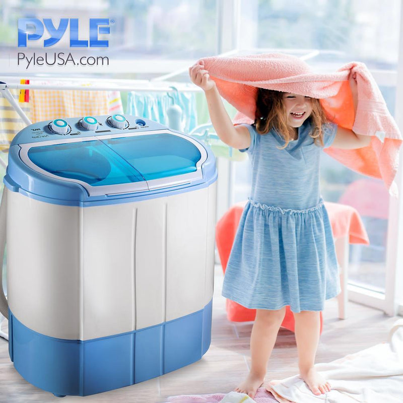 Pyle 2 in 1 Mini Top Load Washing Machine and Spin Dryer Unit (Open Box)
