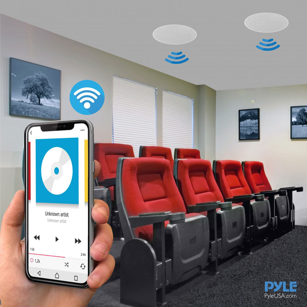 Pyle Dual 5.25" 240W In Wall/Ceiling Bluetooth Home Audio Speaker Kit (4 Pack)