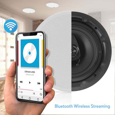 Pyle PWRC85BT Dual 8 Inch 360W In Wall/Ceiling Bluetooth Home Audio Speaker Kit